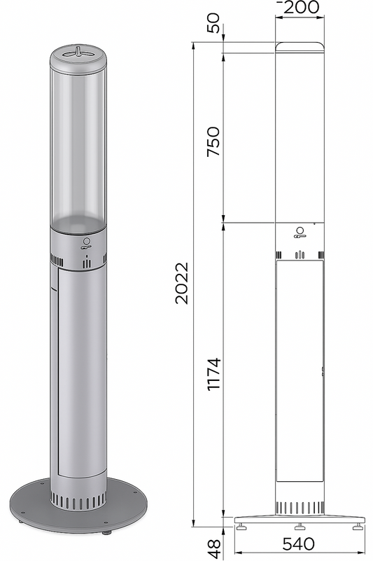 Model L - Italian Design Pellet Heater