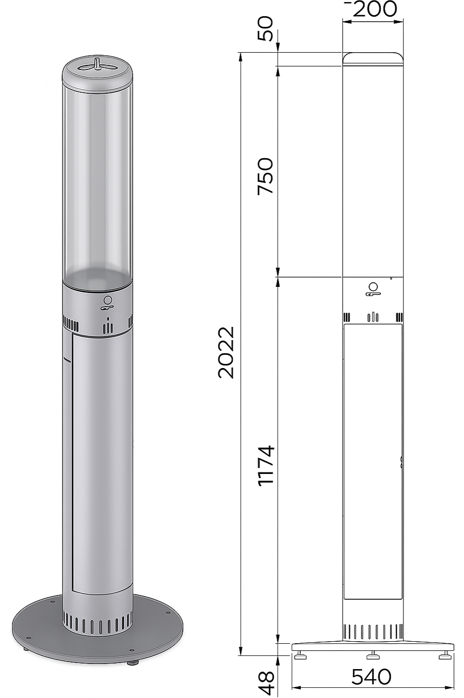 Model L - Italian Design Pellet Heater