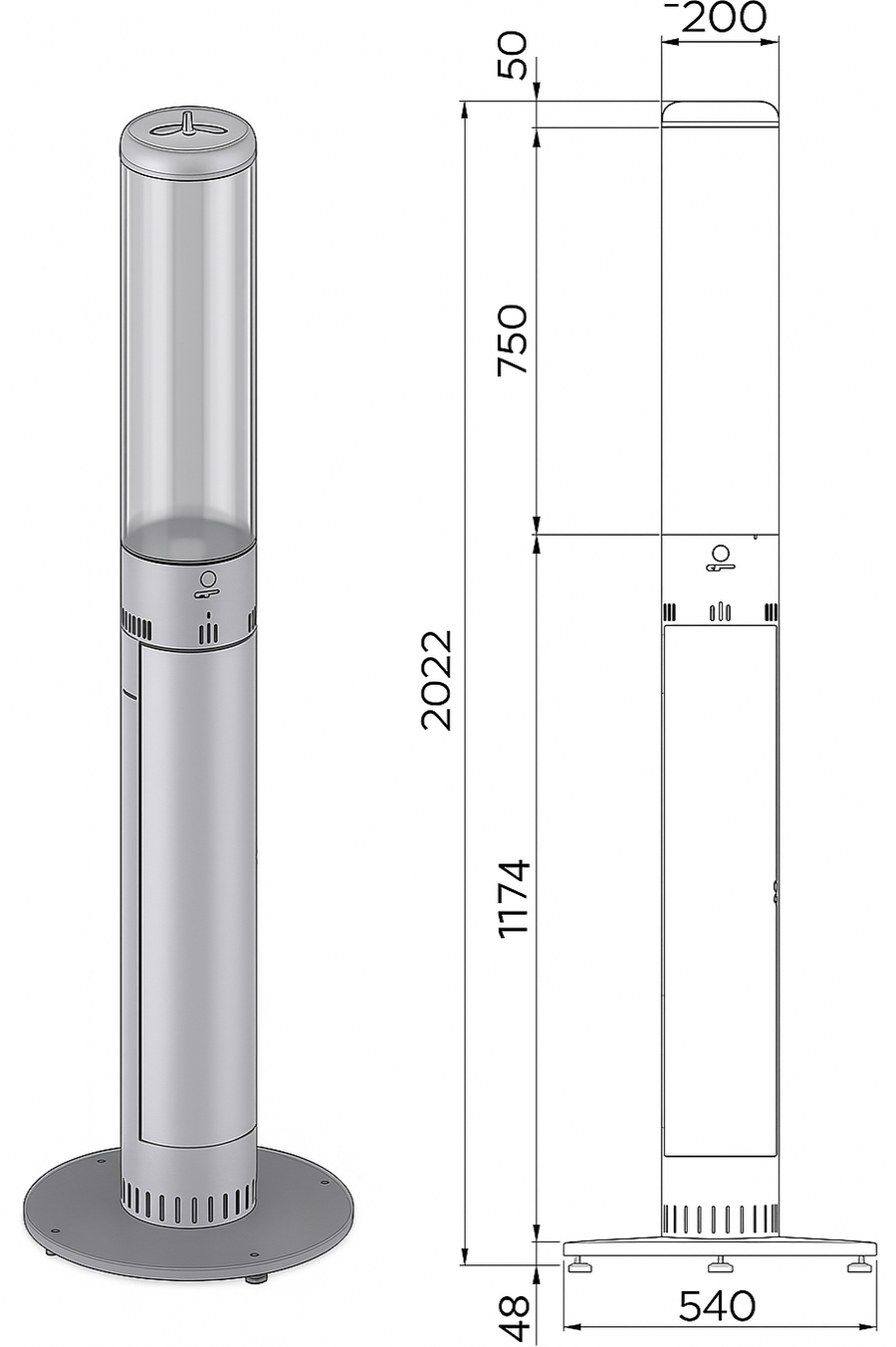 Model L - Italian Design Pellet Heater